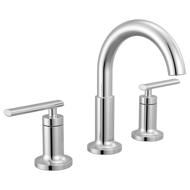 Lavatory Faucet Altado Widespread 2 Lever Chrome 1.2 Gallons per Minute Deck Mount Metal Pop-Up 3 Hole Diamond Seal Technology