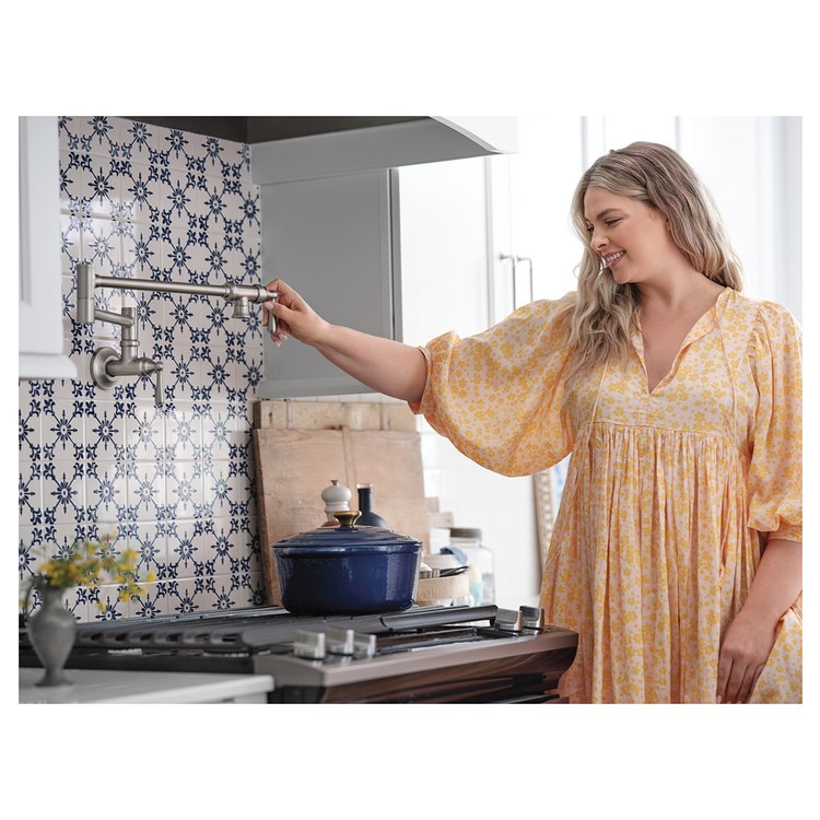 Pot Filler Traditional Pot Filler 2 Lever Bronzed Gold 1 Hole Wall 5.5 Gallons per Minute - Image 3