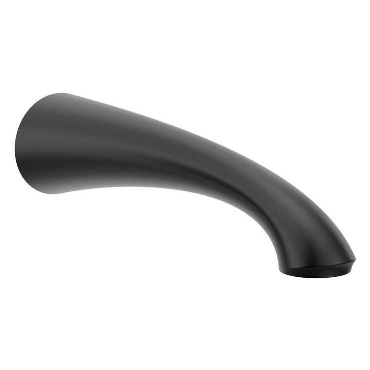 Tub Spout Glyde Less Diverter Matte Black 10 Inch Metal 1/2 Inch - Image 1