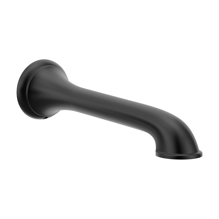 Tub Spout Dartmoor Less Diverter Matte Black 10 Inch Metal 1/2 Inch - Image 1