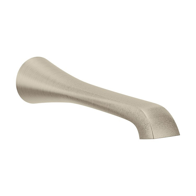 Tub Spout Flara Less Diverter Brushed Nickel 10 Inch Metal 1/2 Inch - Image 1