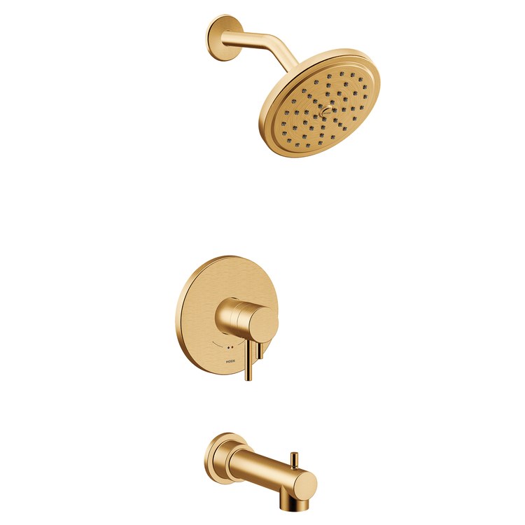 Tub and Shower Trim Align M-Core 4-Series 2 Lever Brushed Gold WaterSense ADA 1.75 Gallons per Minute - Image 1