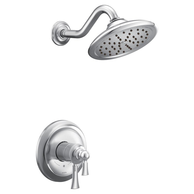 Shower Trim Wynford M-CORE 4 Series Eco-Performance 2 Lever Chrome 1 Functions WaterSense ADA 1.75 Gallons per Minute Rainshower for U130/U140 Valve