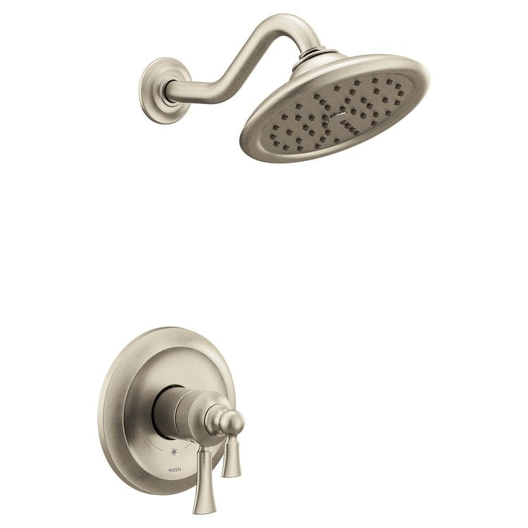 Shower Trim Wynford M-CORE 4 Series Eco-Performance 2 Lever Brushed Nickel 1 Functions WaterSense ADA 1.75 Gallons per Minute Rainshower for U130/U140 Valve - Image 1