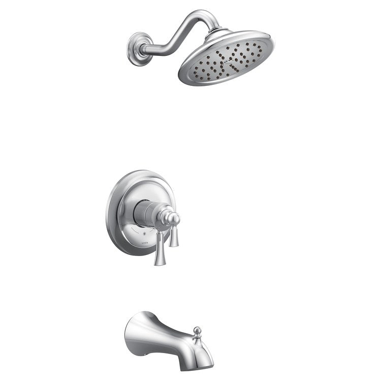 Tub and Shower Trim Wynford M-Core 4-Series 2 Lever Chrome WaterSense ADA 1.75 Gallons per Minute - Image 1