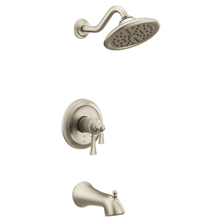 Tub and Shower Trim Wynford M-Core 4-Series 2 Lever Brushed Nickel WaterSense ADA 1.75 Gallons per Minute - Image 1