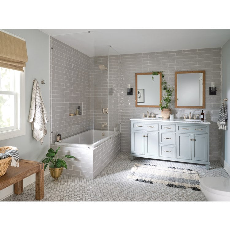 Tub and Shower Trim Voss M-Core 4-Series 2 Lever Brushed Nickel WaterSense ADA 1.75 Gallons per Minute - Image 2