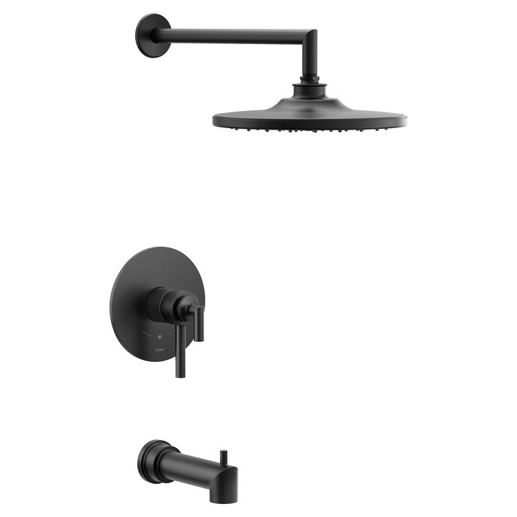 Tub and Shower Trim Arris M-Core 4-Series 2 Lever Matte Black WaterSense ADA 1.75 GPM - Image 1