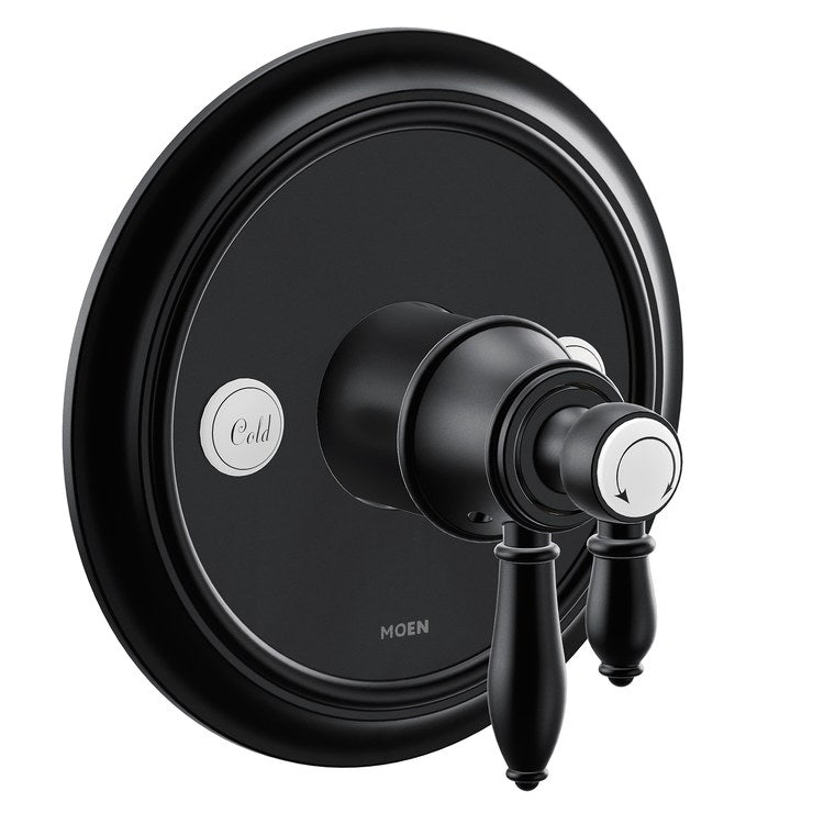 Tub and Shower Valve Trim Weymouth M-Core 4 Series 2 Lever Matte Black WaterSense ADA - Image 1