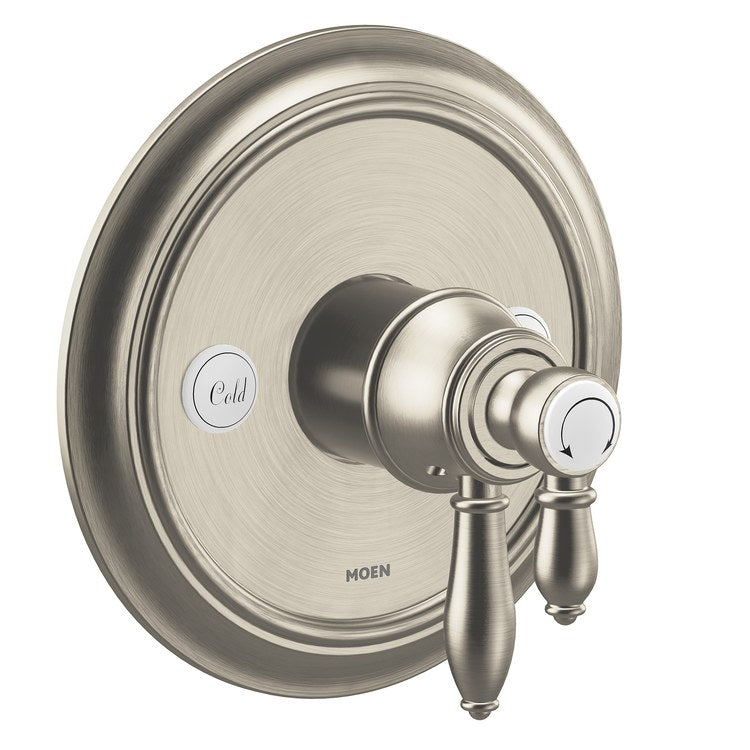 Tub and Shower Valve Trim Weymouth M-Core 4 Series 2 Lever Brushed Nickel WaterSense ADA - Image 1