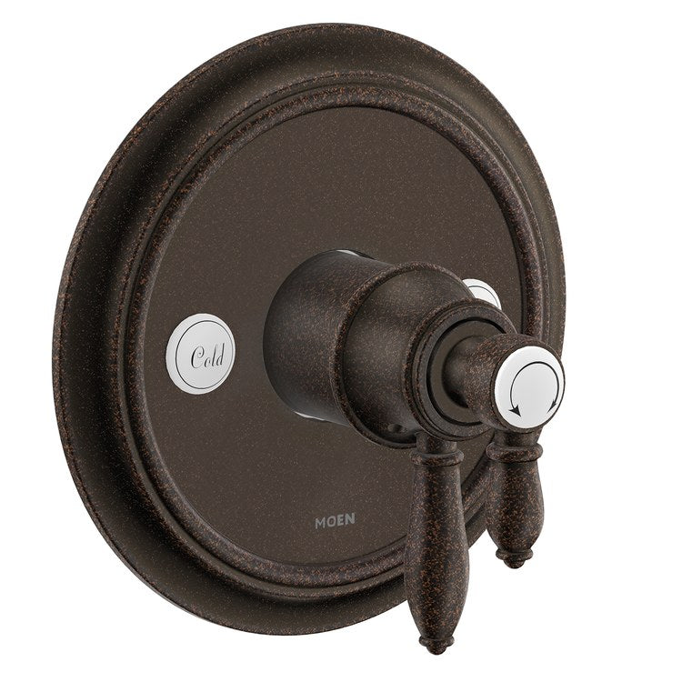 Tub and Shower Valve Trim Weymouth M-Core 4 Series 2 Lever Oil Rubbed Bronze WaterSense ADA - Image 1