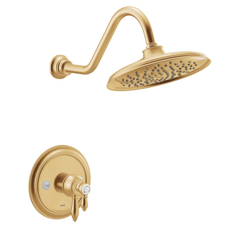 Shower Trim Weymouth M-Core 4-Series 2 Lever Brushed Gold WaterSense ADA 1.75 Gallons per Minute - Image 1