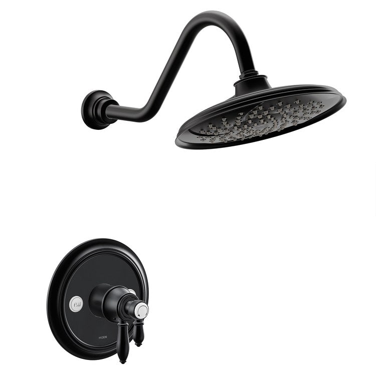 Shower Trim Weymouth M-Core 4-Series 2 Lever Matte Black WaterSense ADA 1.75 Gallons per Minute - Image 1