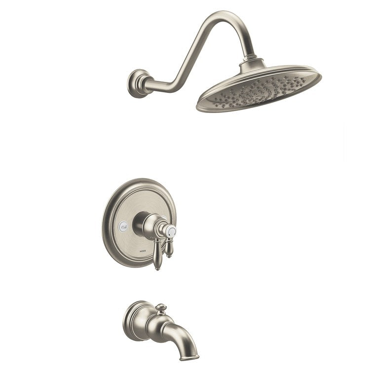 Tub and Shower Trim Weymouth M-Core 4-Series 2 Lever Brushed Nickel WaterSense ADA 1.75 Gallons per Minute - Image 1