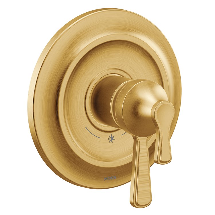 Tub and Shower Valve Trim Colinet M-Core 4 Series 2 Lever Brushed Gold WaterSense ADA - Image 1