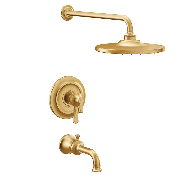 Tub and Shower Trim Colinet M-Core 4-Series 2 Lever Brushed Gold WaterSense ADA 1.75 Gallons per Minute - Image 1