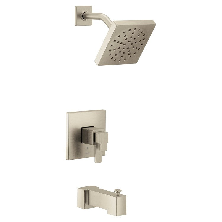 Tub and Shower Trim 90 Degree 2 Lever Brushed Nickel WaterSense ADA 1.75 Gallons per Minute - Image 1