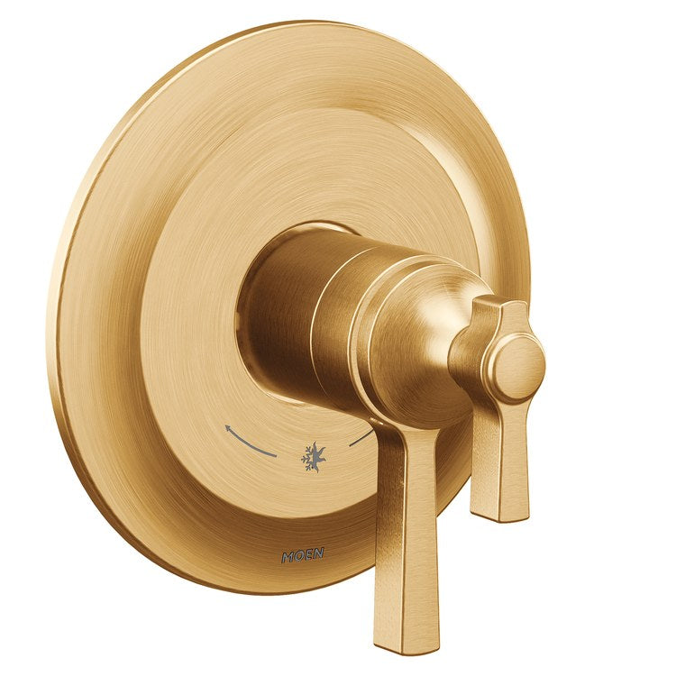 Tub and Shower Valve Trim Flara M-Core 4 Series 2 Lever Brushed Gold WaterSense ADA - Image 1