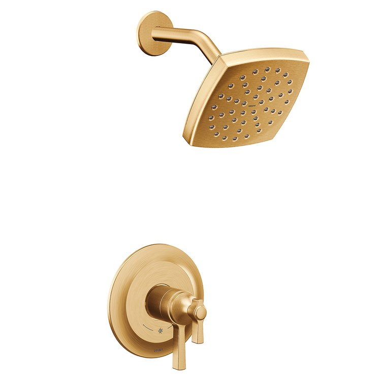 Shower Trim Flara M-Core 4-Series 2 Lever Brushed Gold WaterSense ADA 1.75 Gallons per Minute - Image 1