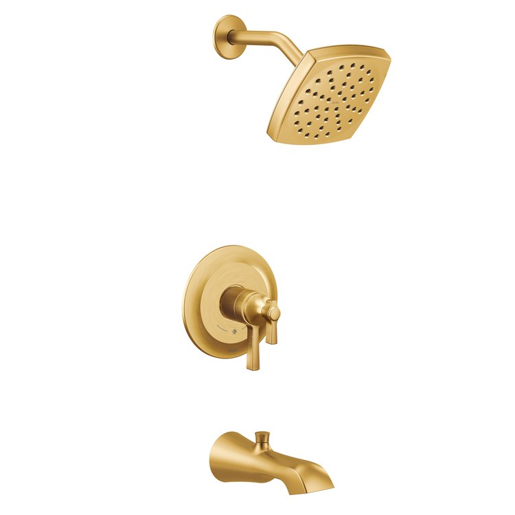 Tub and Shower Trim Flara M-Core 4-Series 2 Lever Brushed Gold WaterSense ADA 1.75 GPM - Image 1