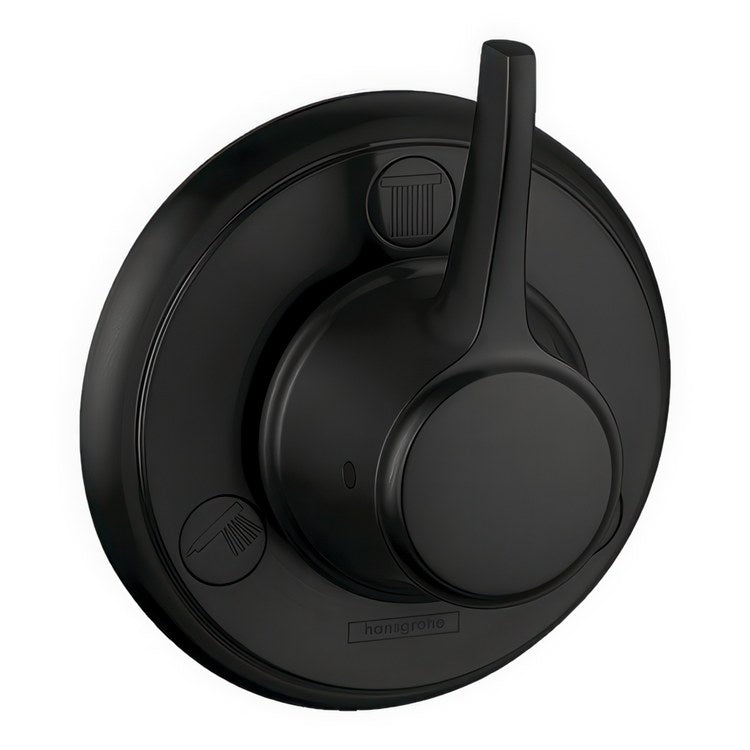 Diverter Trim Ecostat Classic Trio/Quattro Matte Black 1 Lever ADA - Image 1