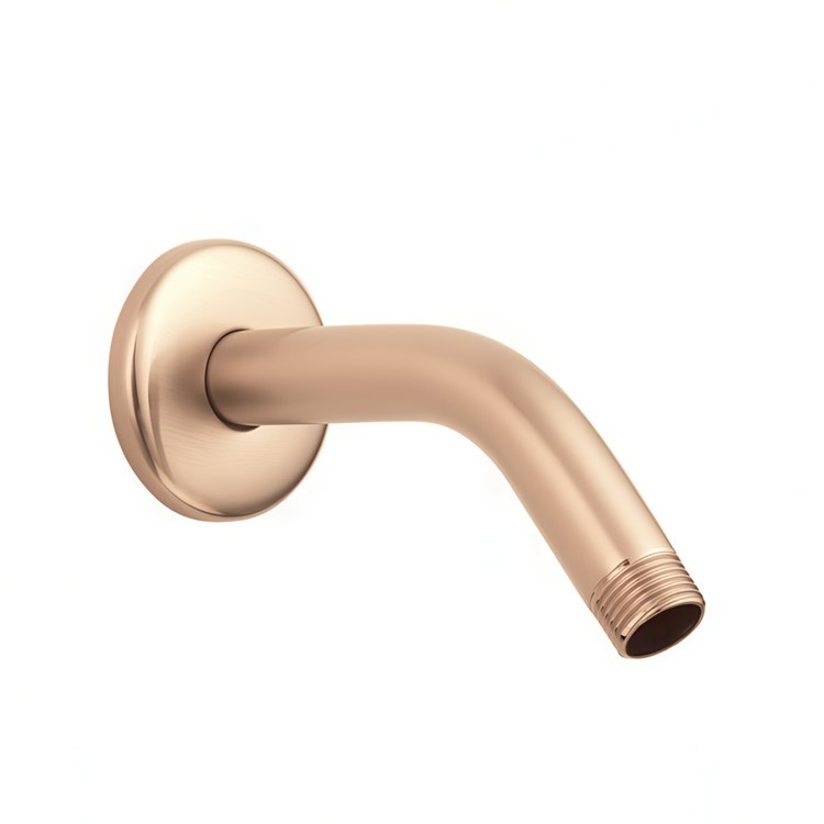 Shower Arm Standard Brushed Bronze 6 Inch Brass 45 Degree Wall Mount