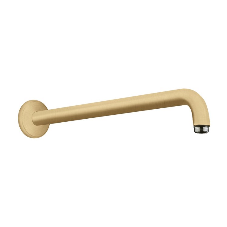 Shower Arm Raindance Brushed Gold Optic 15 Inch Brass 90 Degree Wall Mount - Image 1