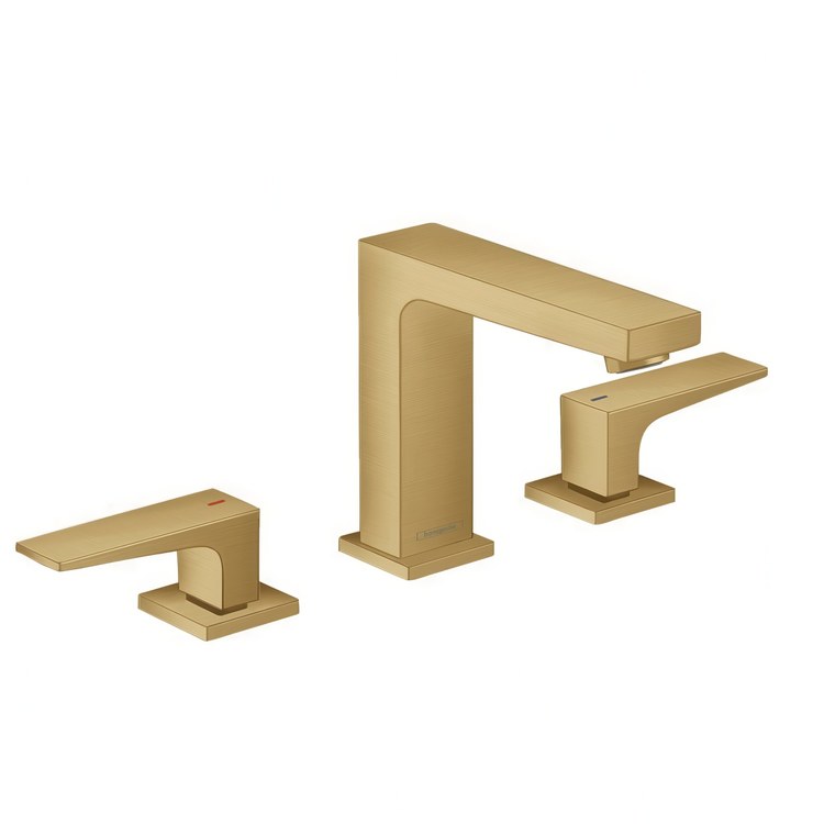 Lavatory Faucet Metropol 110 8 Inch Spread 1 Lever ADA WaterSense Brushed Gold Optic 1.2 Gallons per Minute Deck Mount Pop-Up 3 Hole - Image 1