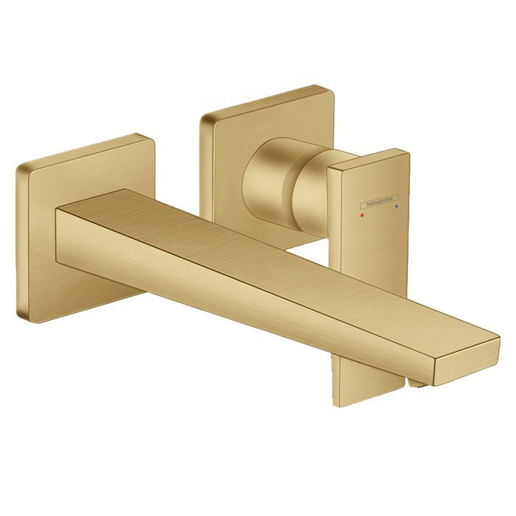 Lavatory Faucet Metropol 1 Lever ADA WaterSense Brushed Gold Optic 1.2 Gallons per Minute Wall Mount Less Drain 2 Hole - Image 1