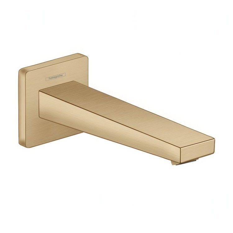 Tub Spout Metropol Less Diverter Brushed Gold Optic 7 Inch 5.0 Gallons per Minute Brass 1/2 3/4 IN NPT - Image 1