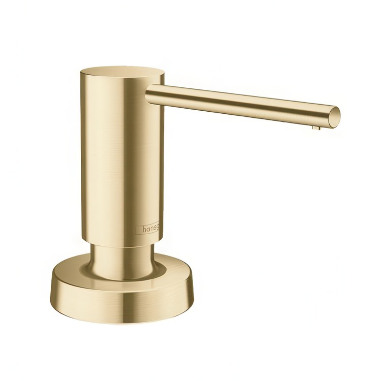Soap Dispenser Modern Brushed Gold Optic Deck Mount Metal 16 Ounce
