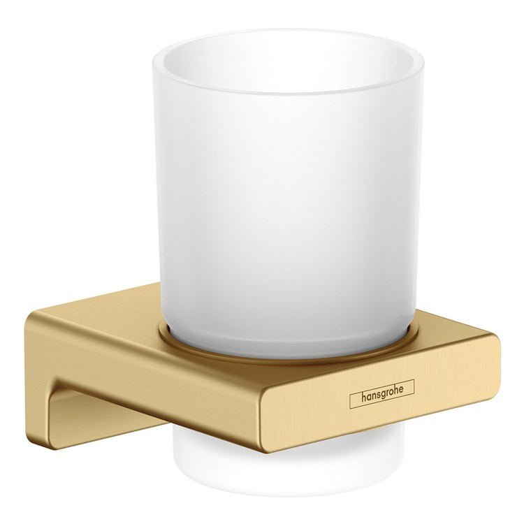 Tumbler AddStoris Toothbrush Holder Brushed Gold Optic Wall Mount Ceramic/Metal - Image 1