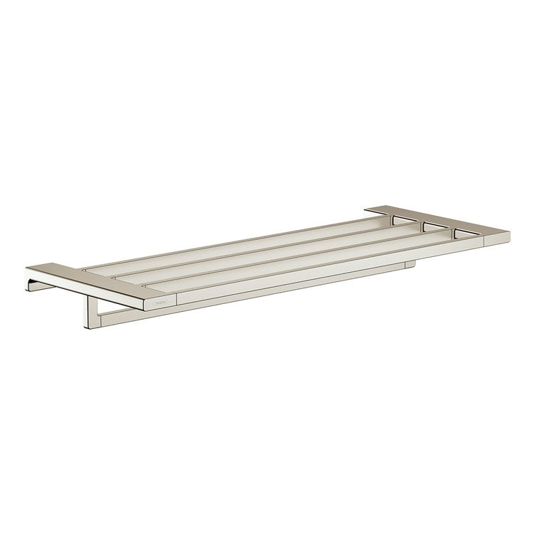 Towel Rack AddStoris with Towel Bar Polished Nickel 25 Inch Metal 9-3/4 Inch Wall Mount - Image 1