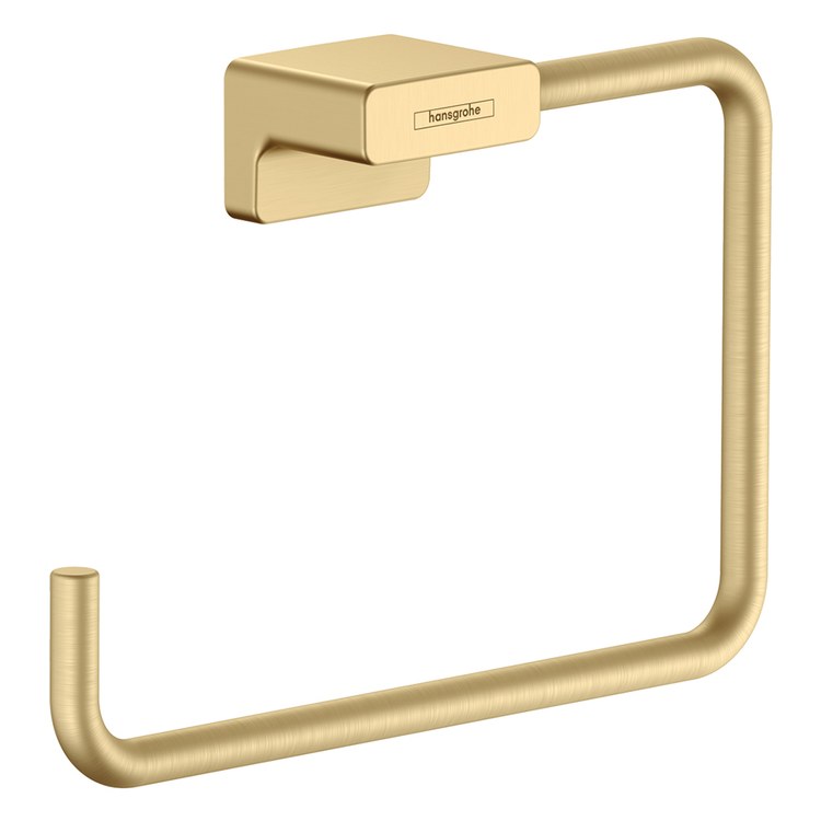 Towel Ring AddStoris 7 Inch Rectangular Brushed Gold Optic Metal 1-9/16 Inch - Image 1