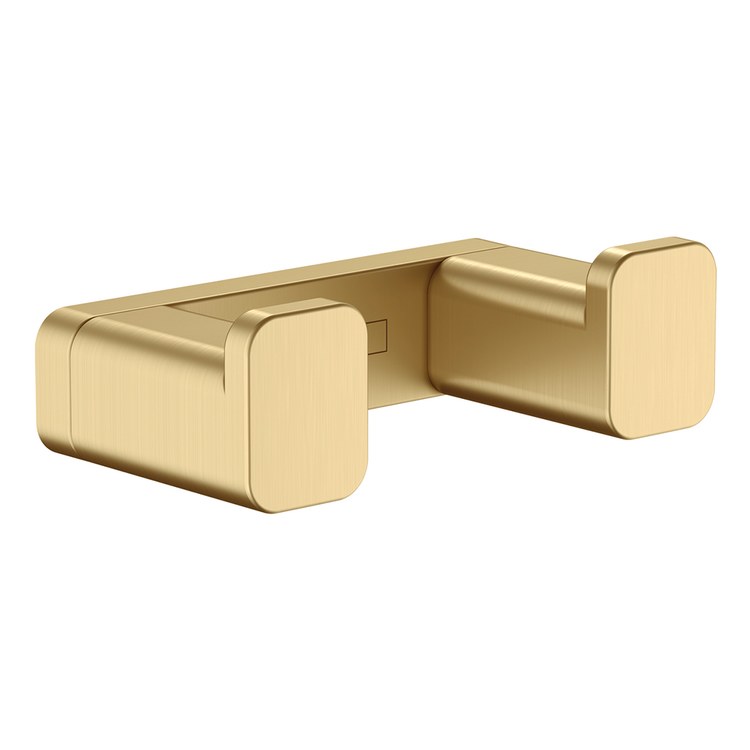Robe Hook AddStoris Double Brushed Gold Optic Wall Mount Metal - Image 1