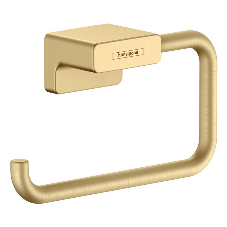 Toilet Paper Holder AddStoris Euro Less Cover Brushed Gold Metal 6 Inch 1-5/8 Inch Wall Mount - Image 1