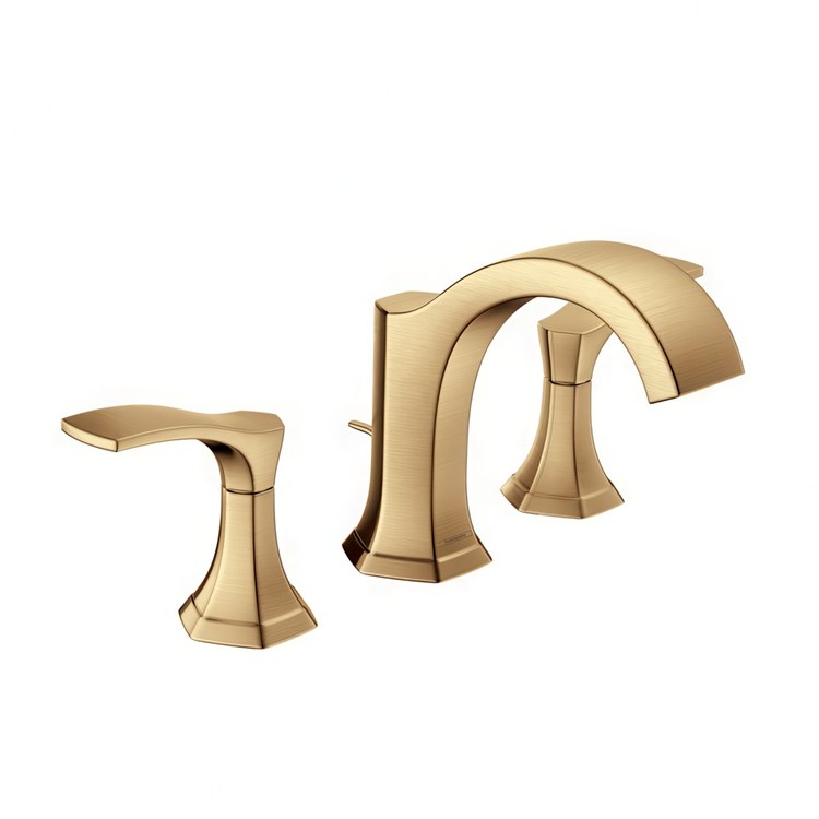 Lavatory Faucet Locarno 110 Widespread Brushed Bronze 1.2 Gallons per Minute Pop-Up - Image 1