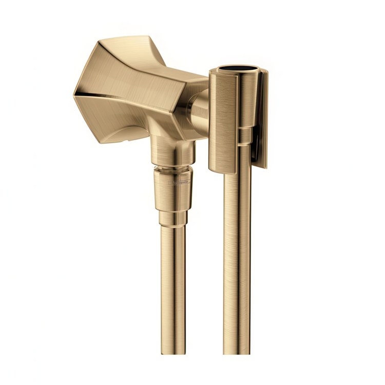 Handshower Holder Locarno with Outlet Brushed Bronze - Image 1