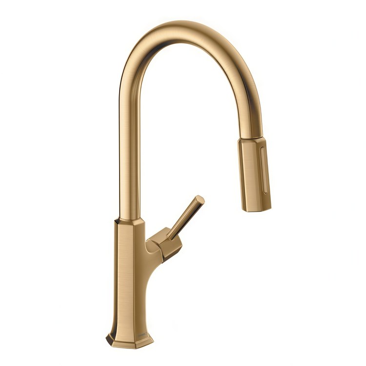 Kitchen Faucet Locarno Brushed Bronze Pull Down 2 Function High Arc 1.75 Gallons per Minute - Image 1