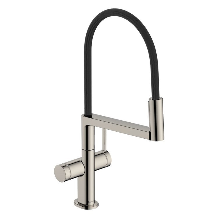 Kitchen Faucet Talis N Semi-Pro Polished Nickel Pull Down PowderSpray High Arc Swivel 1 Hole 1.75 Gallons per Minute - Image 1