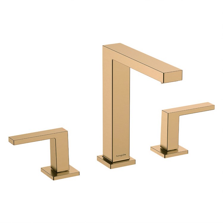 Lavatory Faucet Tecturis E 150 Widespread 8 Inch Spread 2 Lever ADA WaterSense Brushed Bronze 1.2 Gallons per Minute Push-Open 3 Hole AirPower EcoSmart