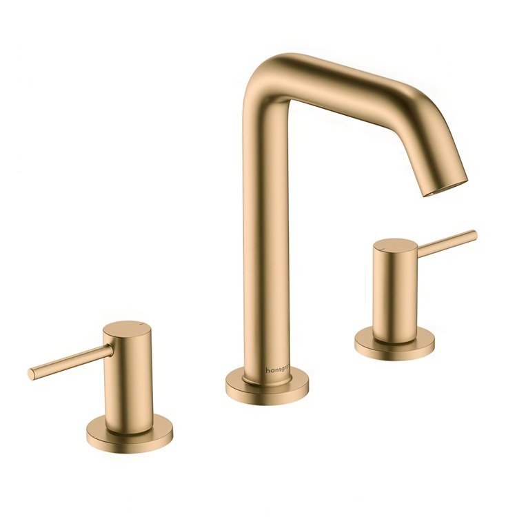 Lavatory Faucet Tecturis S 150 Widespread 2 Lever ADA WaterSense Brushed Bronze 1.2 Gallons per Minute Push-Open 3 Hole AirPower EcoSmart