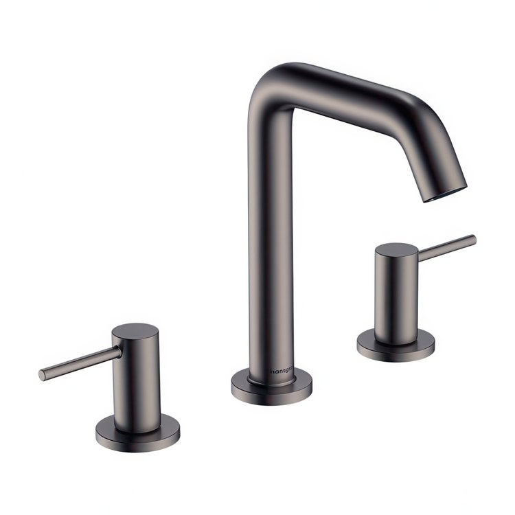 Lavatory Faucet Tecturis S 150 Widespread 2 Lever ADA WaterSense Brushed Black Chrome 1.2 Gallons per Minute Push-Open 3 Hole AirPower EcoSmart