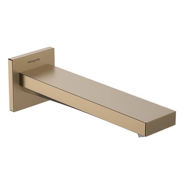 Tub Spout Tecturis E Less Diverter Brushed Bronze Brass 1/2 Inch NPT - Image 1