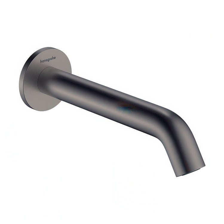 Tub Spout Tecturis S Less Diverter Brushed Black Chrome Brass 1/2 Inch NPT - Image 1
