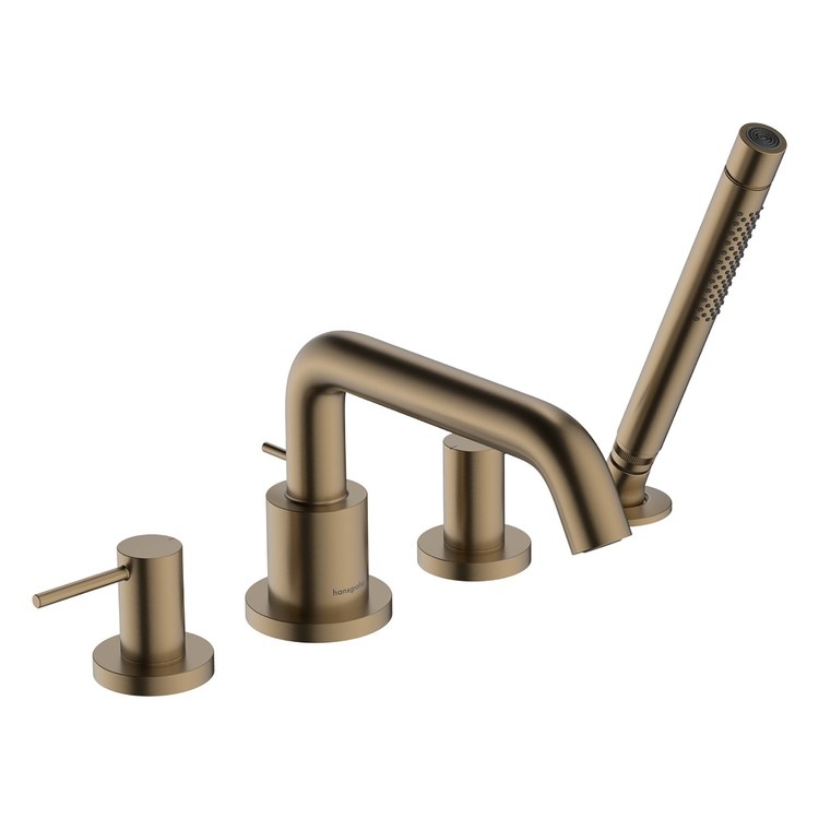 Roman Tub Trim Tecturis S 2 Lever Brushed Bronze WaterSense 10 Inch Spread 4 Hole - Image 1