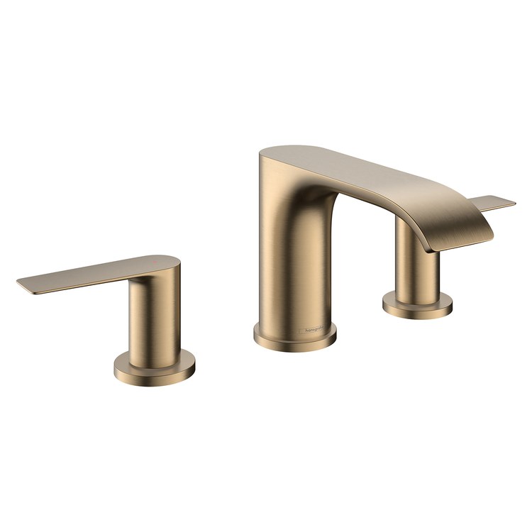Lavatory Faucet Vivenis 95 Widespread 8 Inch Spread 2 Lever ADA WaterSense Brushed Bronze 1.2 Gallons per Minute Pop-Up 3 Hole AirPower EcoRight ComfortZone - Image 1