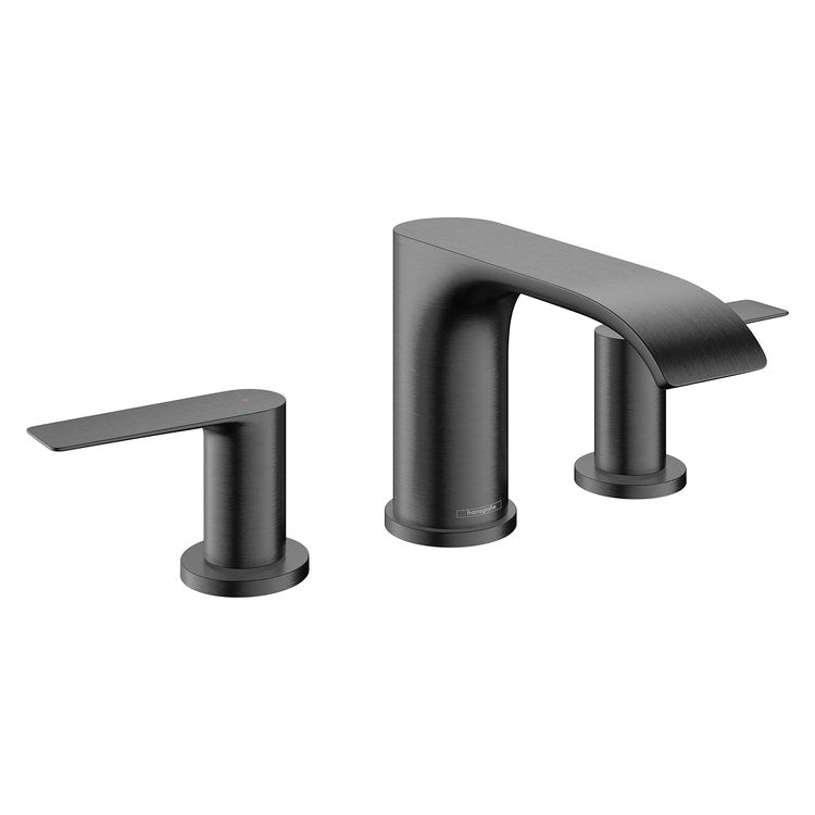 Lavatory Faucet Vivenis 95 Widespread 8 Inch Spread 2 Lever ADA WaterSense Brushed Black Chrome 1.2 Gallons per Minute Pop-Up 3 Hole AirPower EcoRight ComfortZone - Image 1