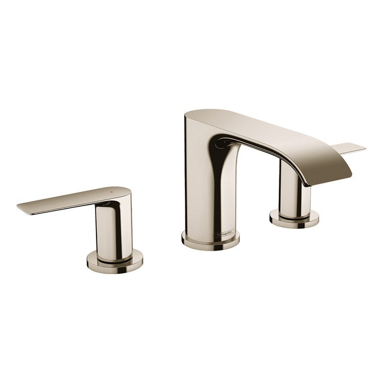 Lavatory Faucet Vivenis 95 Widespread 8 Inch Spread 2 Lever ADA WaterSense Polished Nickel 1.2 Gallons per Minute Pop-Up 3 Hole AirPower EcoRight ComfortZone - Image 1