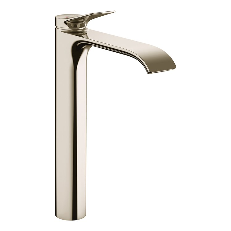 Lavatory Faucet Vivenis 250 1 Lever Polished Nickel 1.2 Gallons per Minute Less Drain 1 Hole AirPower EcoRight ComfortZone - Image 1